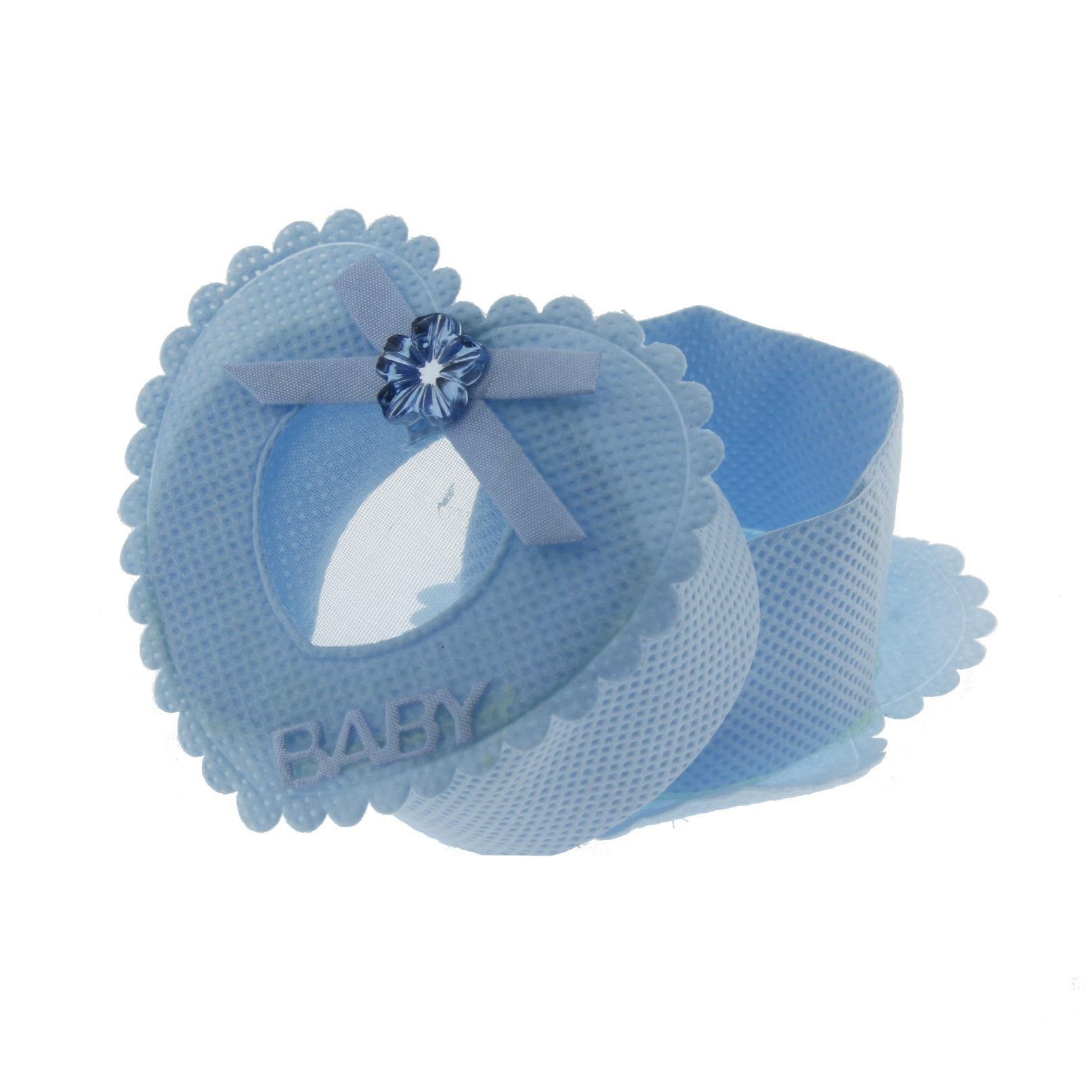 12 Adet Kumaş Kutu Mavi Baby Yazılı