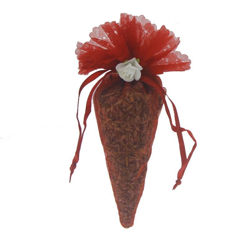 12 Adet Lavanta Dolu Kese Torba Çiçek Süslü