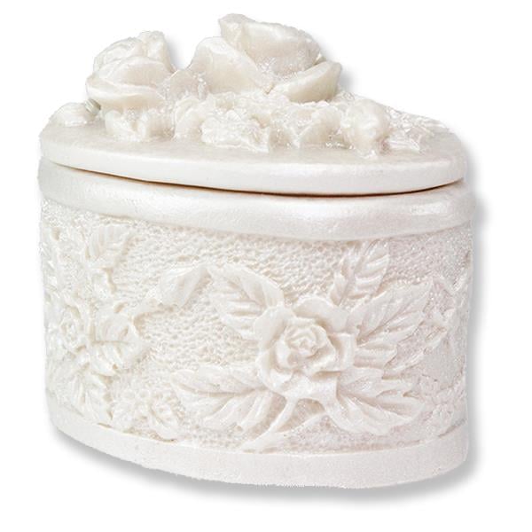 12 Adet Sedef Çiçekli Kutu Biblo 4x4,5cm