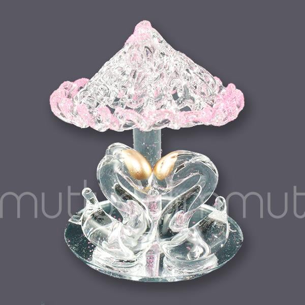 12 Adet Şemsiye Altında Kristal Kuğular