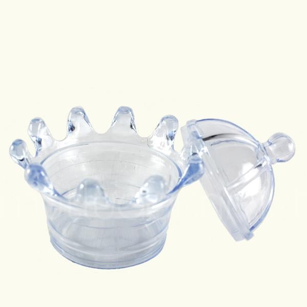 12 Adet Taç Şeklinde Akrilik Şeker Kutusu