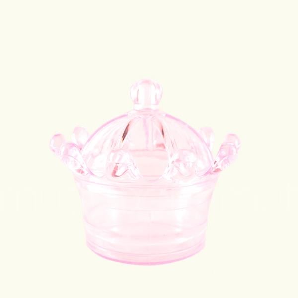 12 Adet Taç Şeklinde Akrilik Şeker Kutusu