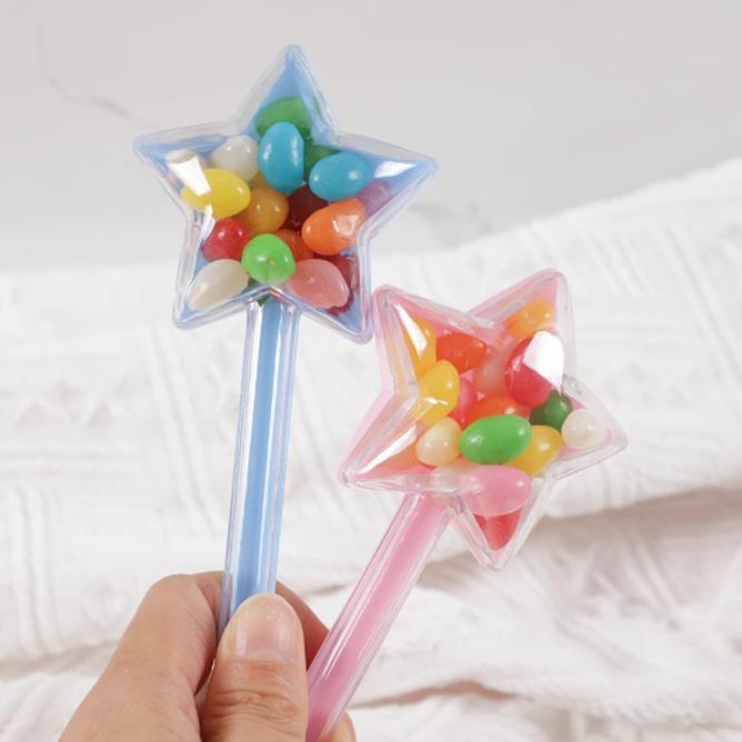 12 Adet Yıldız Plastik Kutu Kapaklı