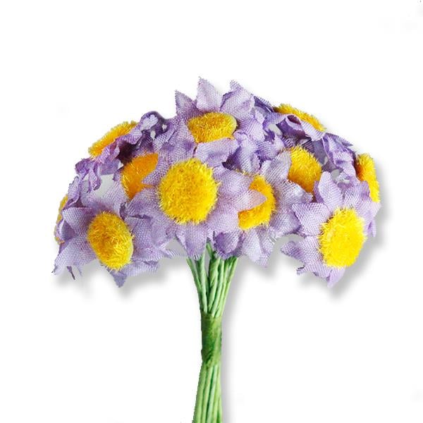 12 Demet (144 Adet) Kumaş Papatya Çiçek