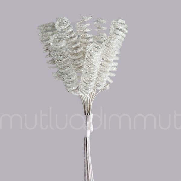 12 Demet (144 Adet) Spiral Simli Parlak Çiçek