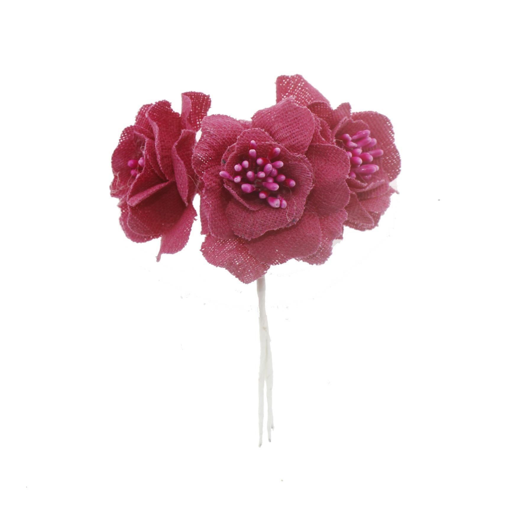 12 Demet (36 Adet) Tomurcuklu Keten Gül Çiçek