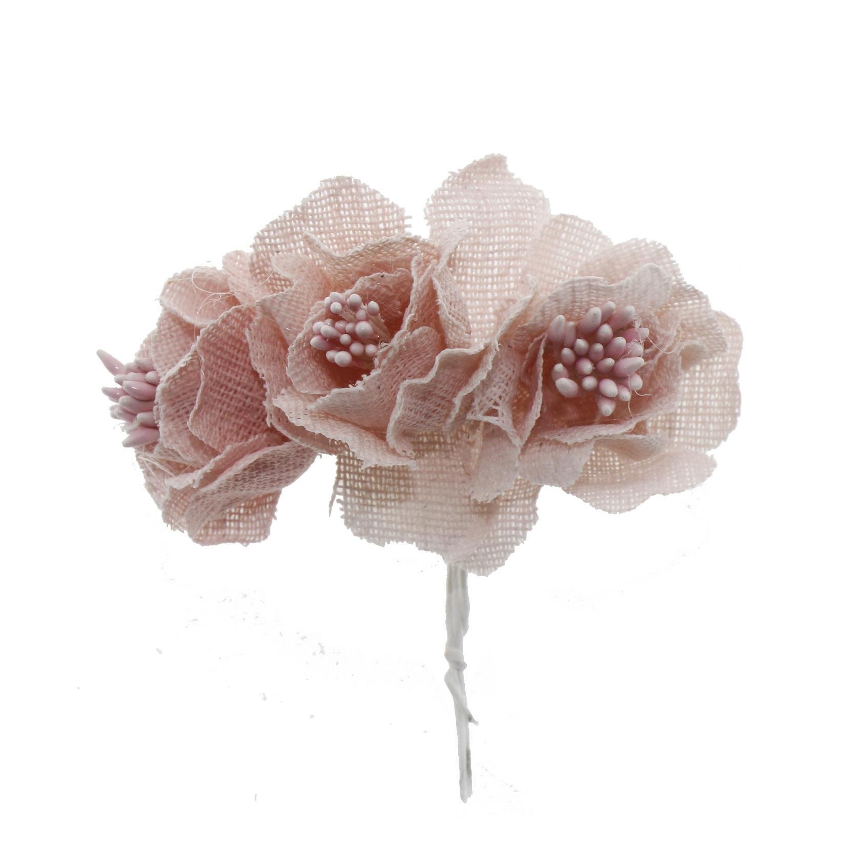 12 Demet (36 Adet) Tomurcuklu Keten Gül Çiçek