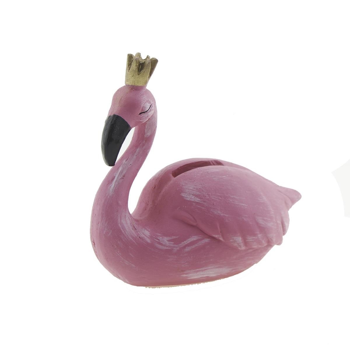 12x11cm Kumbara Flamingo Dekor
