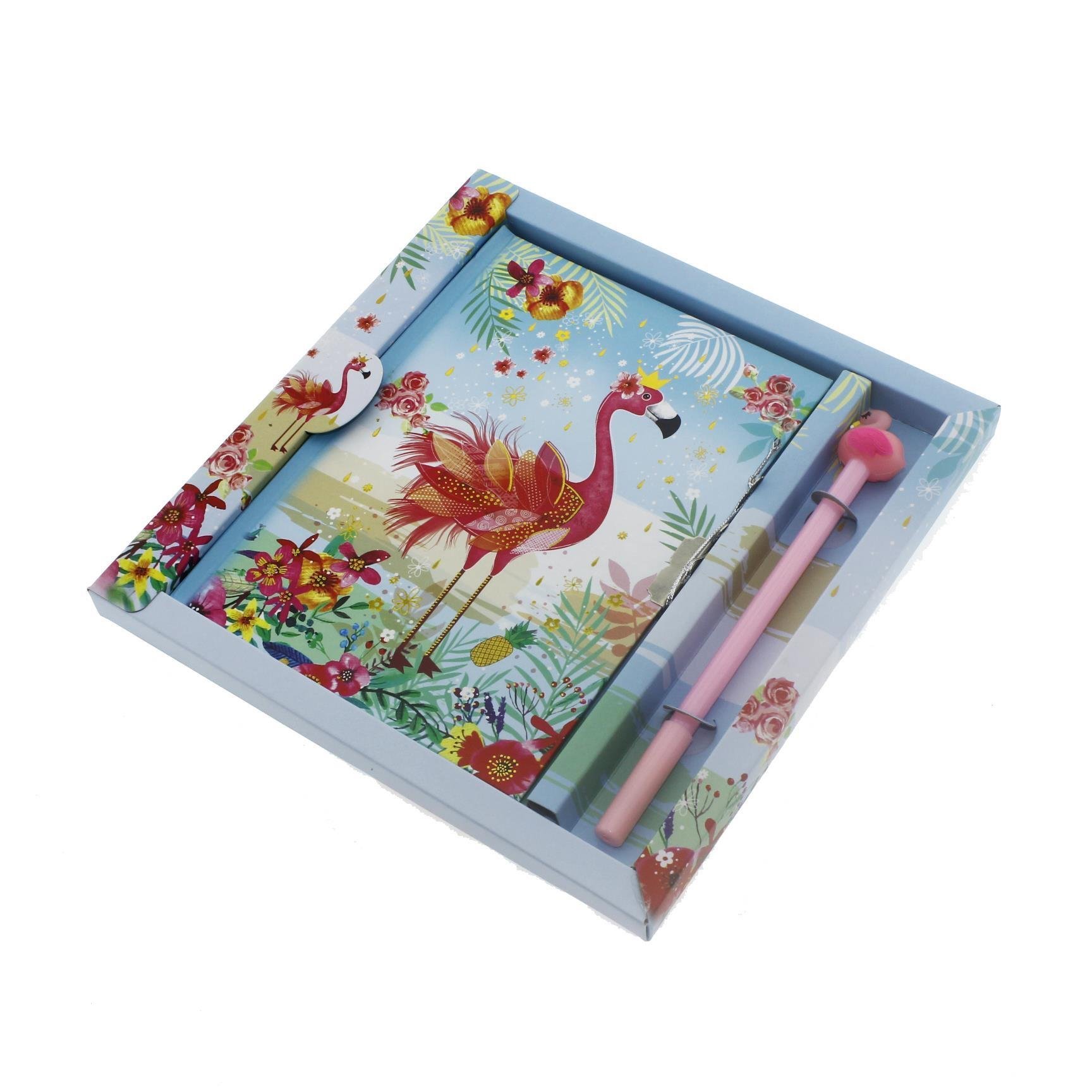 13x18cm Flamingo Anı Defteri ve Kalem Seti