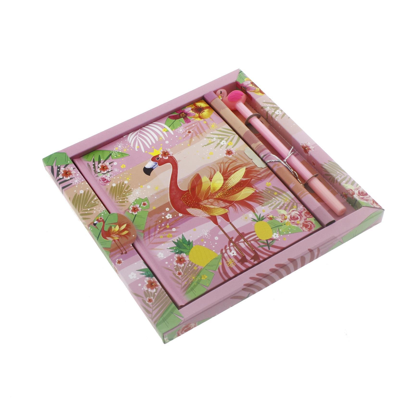 13x18cm Flamingo Anı Defteri ve Kalem Seti