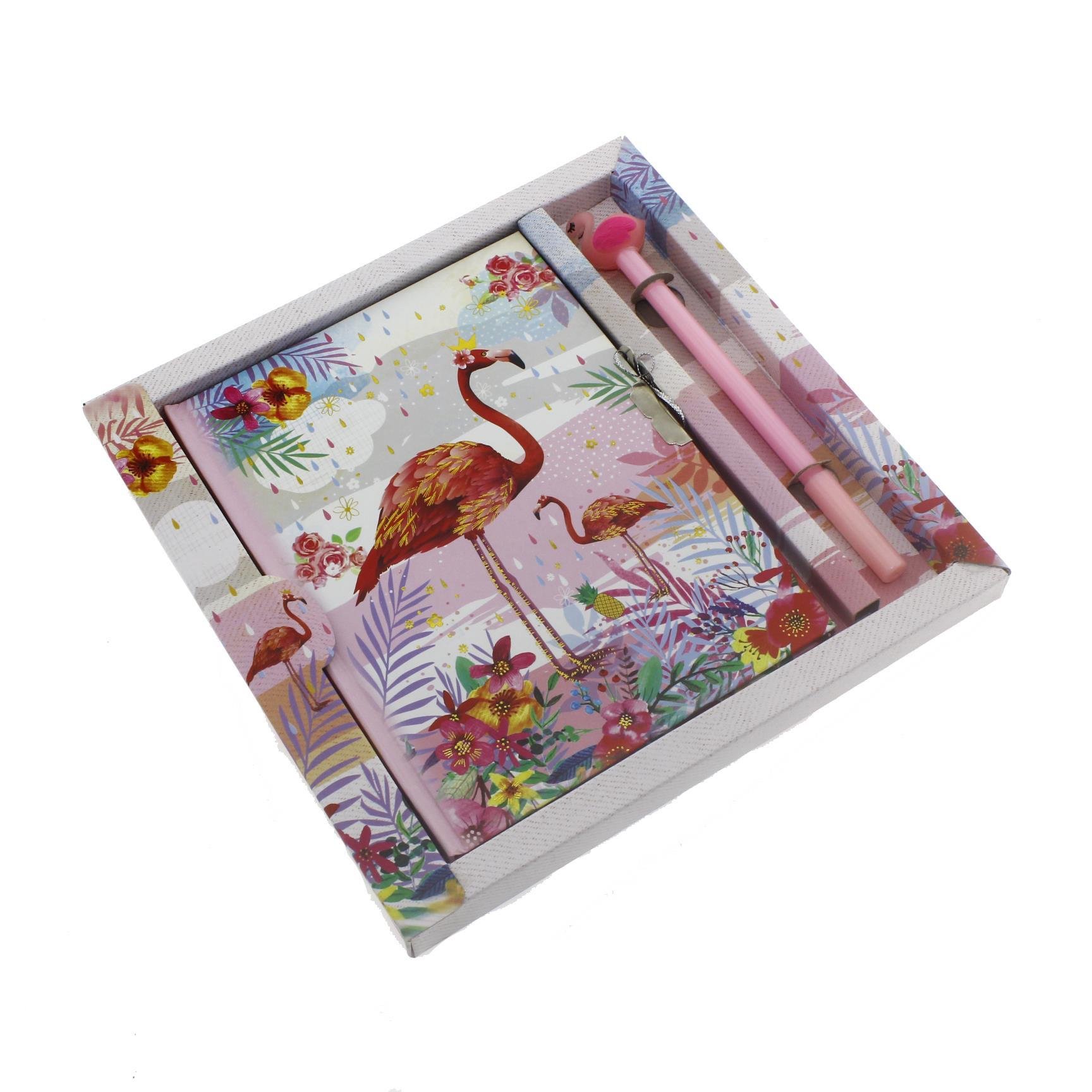 13x18cm Flamingo Anı Defteri ve Kalem Seti