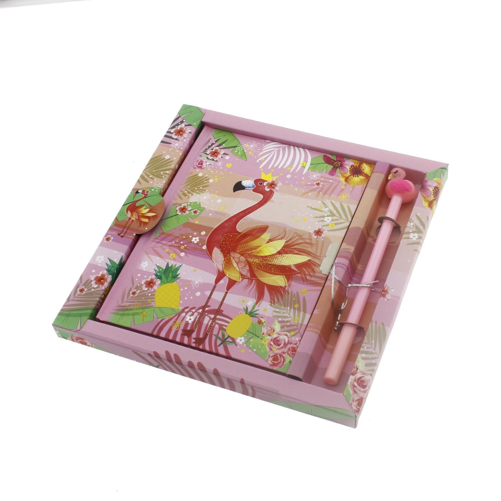 13x18cm Flamingo Anı Defteri ve Kalem Seti