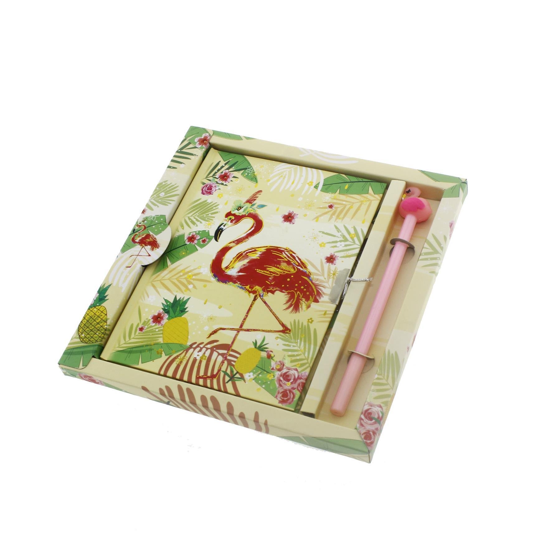 13x18cm Flamingo Anı Defteri ve Kalem Seti