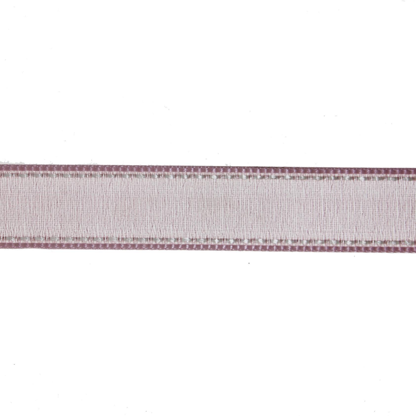 1,5cm x 45metre Kenarı Dikişli Organze Kumaş Kurdela