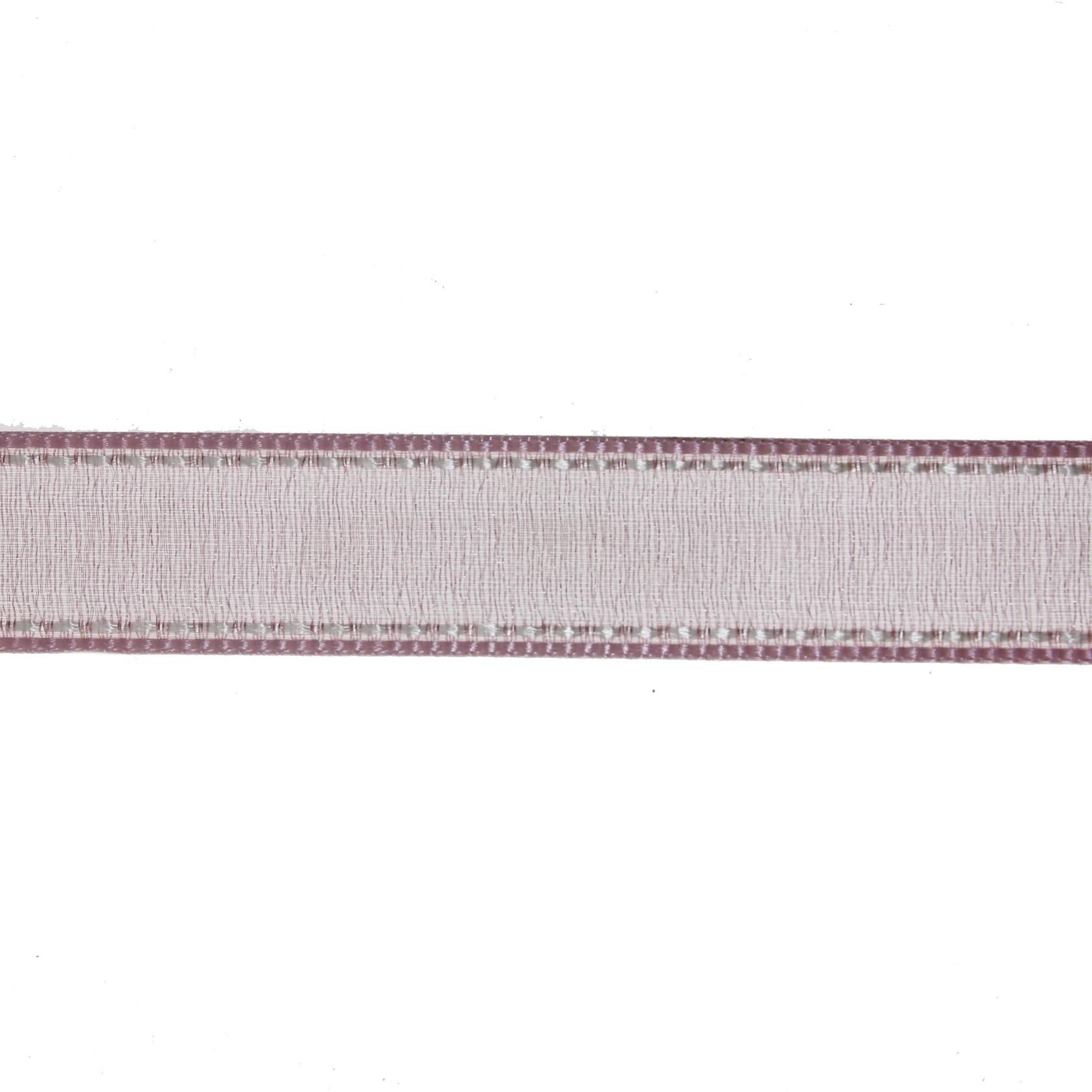 1,5cm x 45metre Kenarı Dikişli Organze Kumaş Kurdela