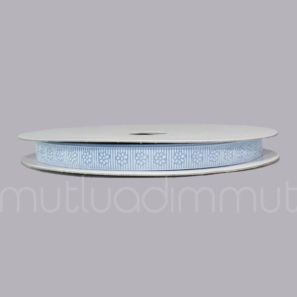 1cm X 22metre Çiçek Desenli Grogren Kurdela