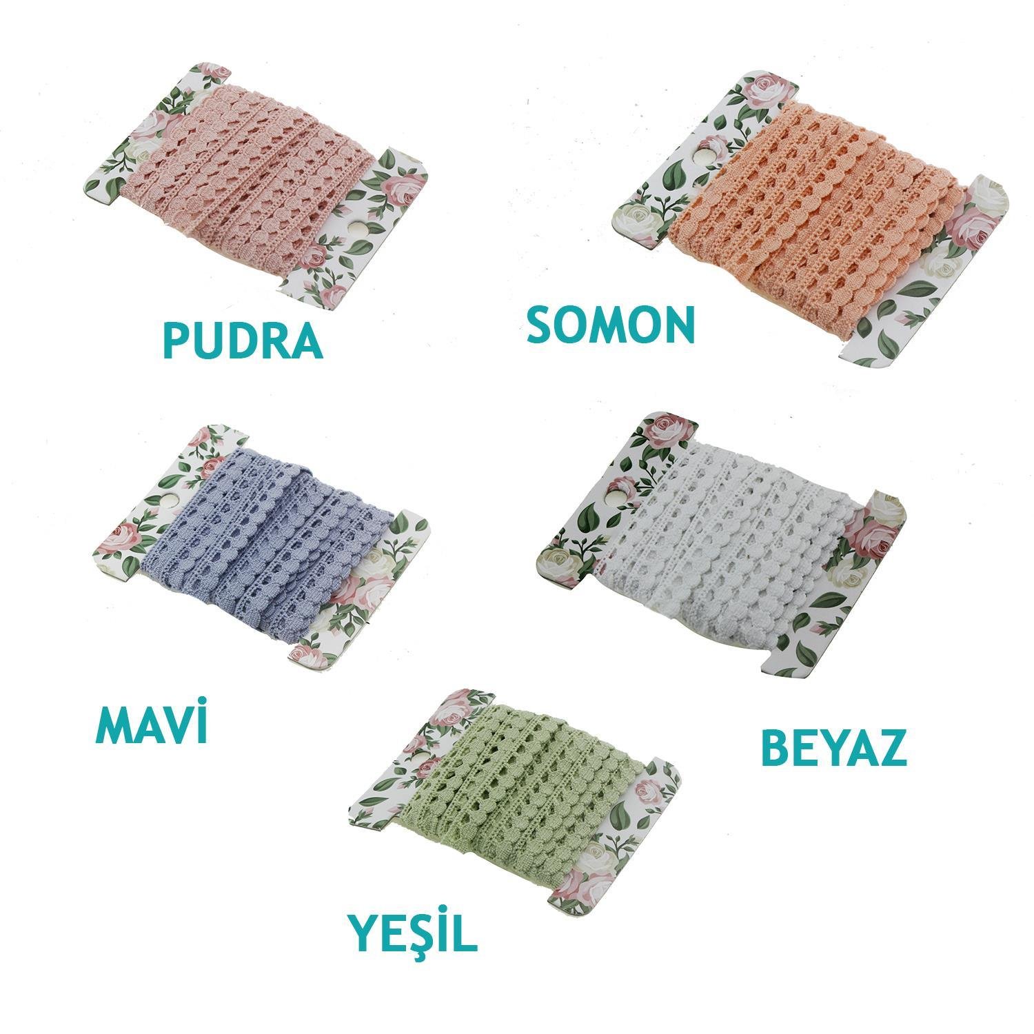 1cm x 5metre Koton Pamuk Dantel Kurdela