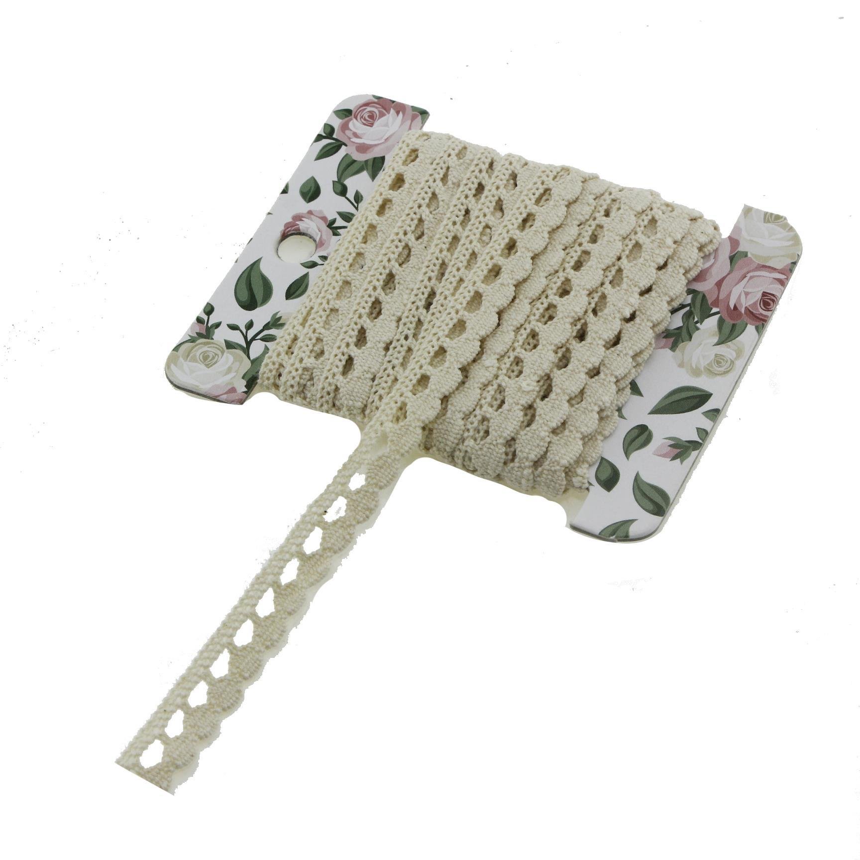 1cm x 5metre Koton Pamuk Dantel Kurdela