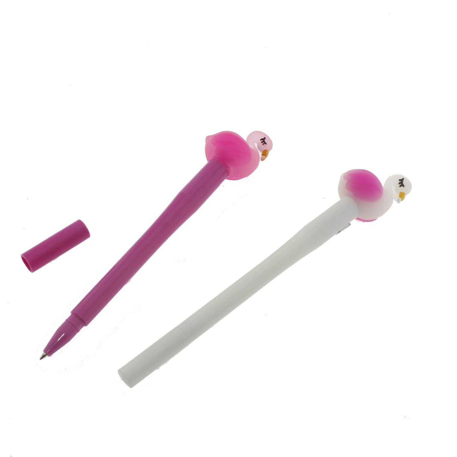 2 Adet Led Işıklı Flamingo Tükenmez Kalem