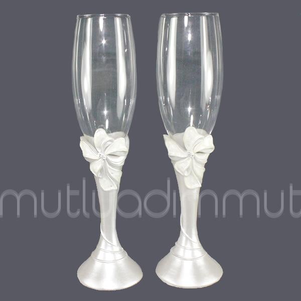 2 Adet Sedefli Cam Kadeh