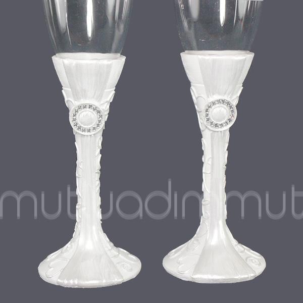 2 Adet Taşlı Cam  Kadeh