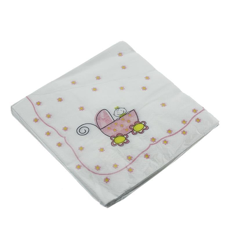 20 Adet 33cm Kağıt Peçete Pusetli Bebek