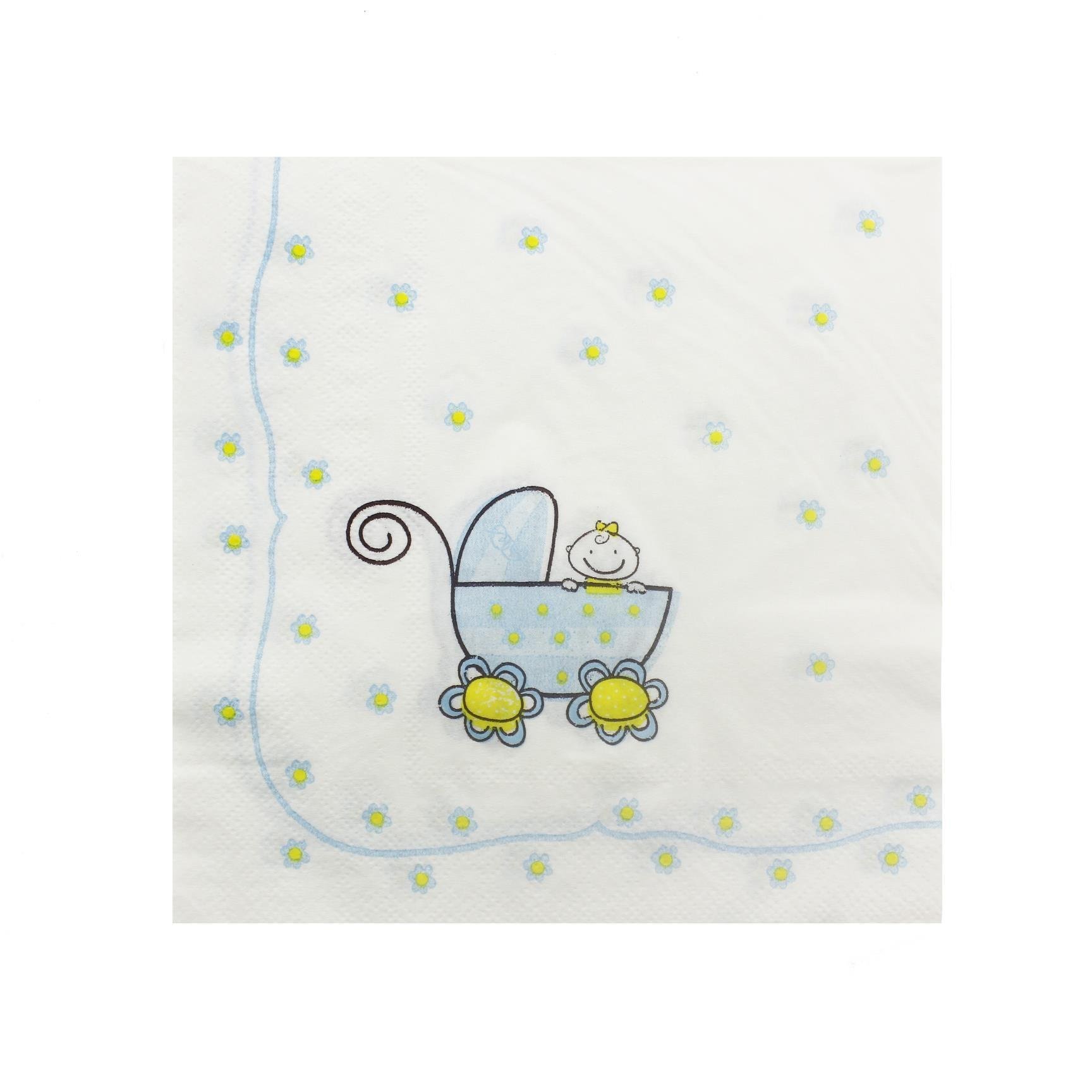 20 Adet 33cm Kağıt Peçete Pusetli Bebek