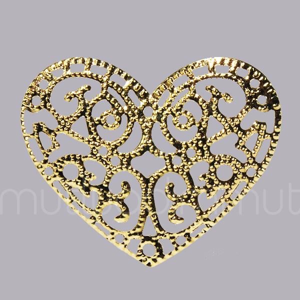 20 Adet 3,8x3,2cm Metal Kalp