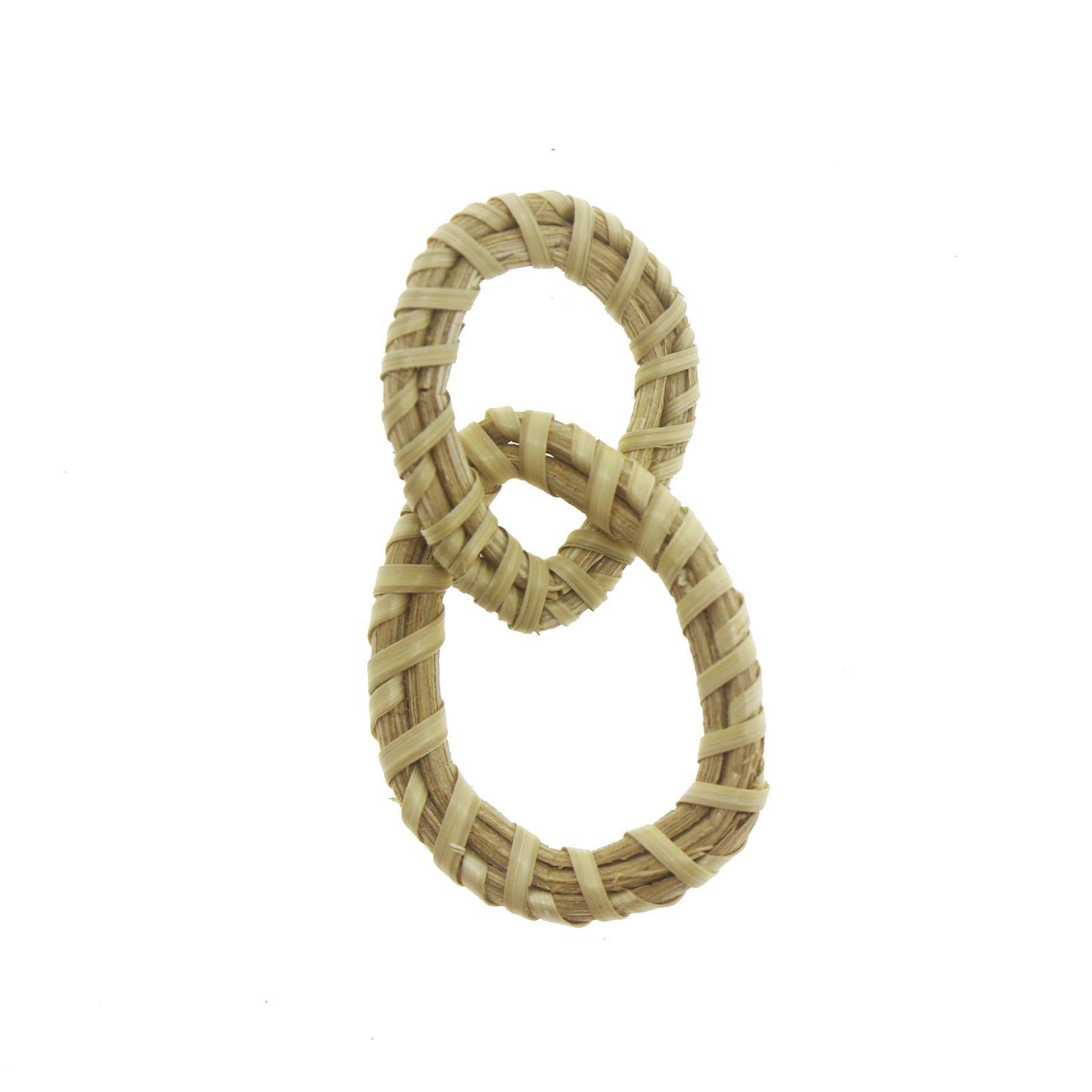 20 Adet 7x3cm Doğal Hasır Aksesuar İç İçe Damla