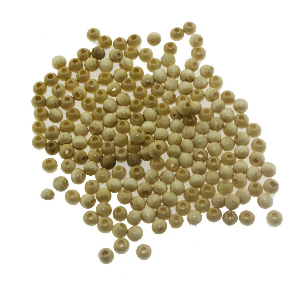 200 Adet 5mm (0,5cm) Delikli Ahşap Boncuk