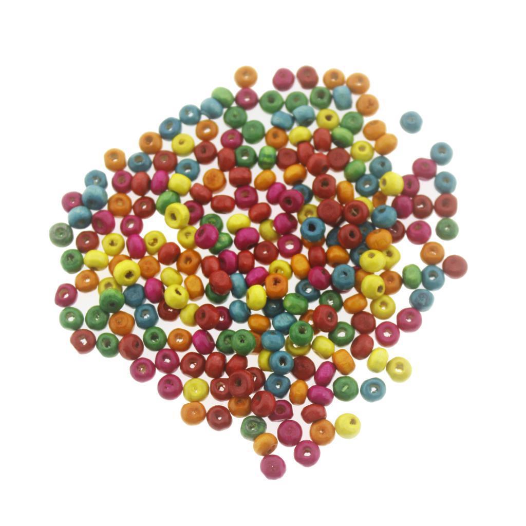 200 Adet 5mm (0,5cm) Delikli Ahşap Boncuk