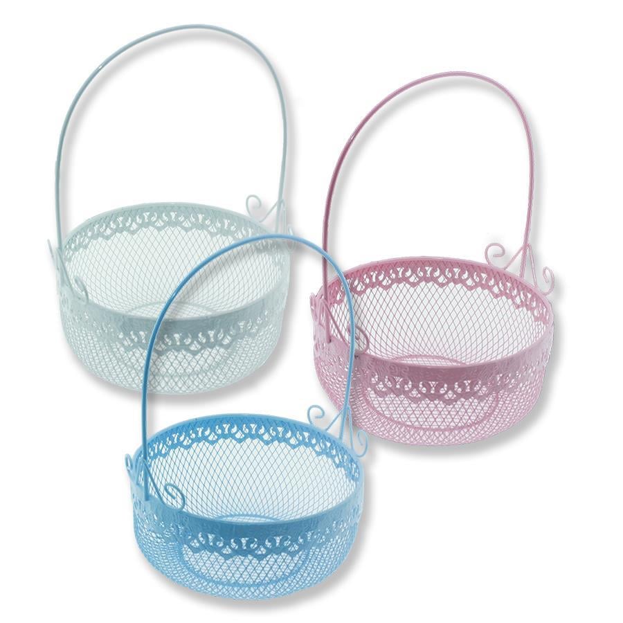 20cm Çapında Saplı Metal Sepet