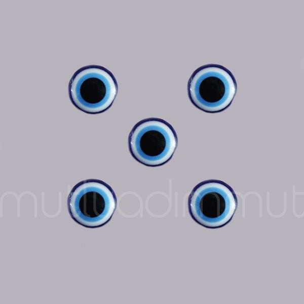 24 Adet 0,9cm Adet Düz Nazar Boncuğu