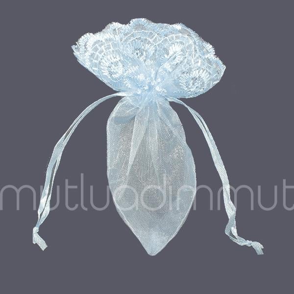 24 Adet 10x13cm Ağzı Dantel Üçgen Kese