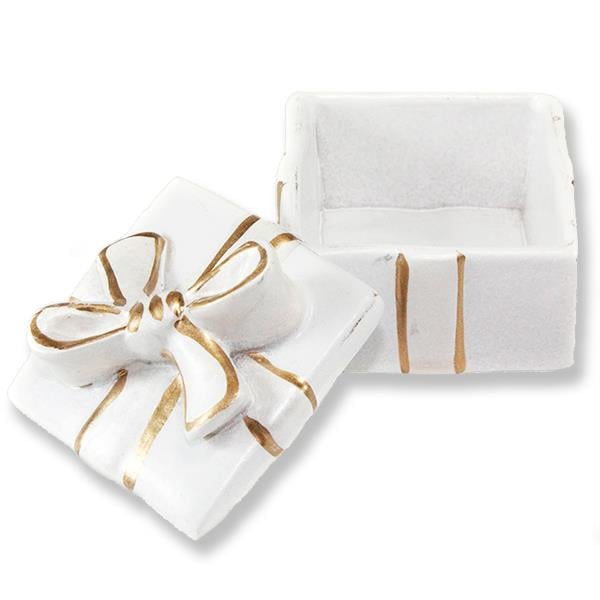 24 Adet Fiyonklu Kare Kutu Biblo 3x4cm