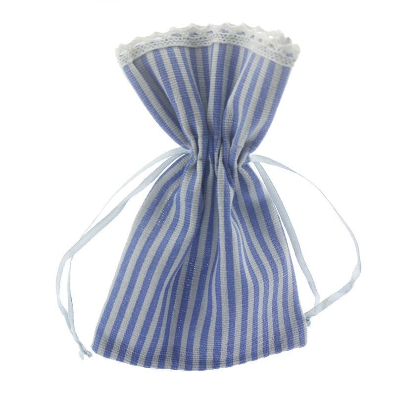 25 Adet 10x15cm Boyuna Çizgili Kumaş Kese