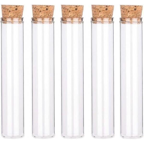 25 Adet 2,4x10cm Cam Şişe Tüp Geniş Ağızlı