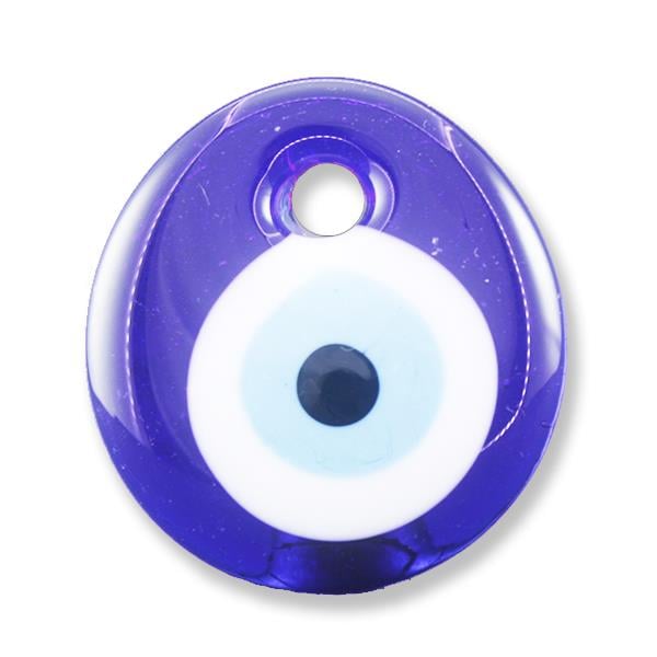 25 Adet 5cm Cam Nazar Boncuğu Delikli