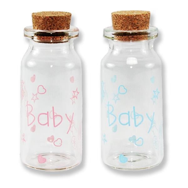 25 Adet Baby Yazılı Cam Şişe Kavanoz 2x5cm