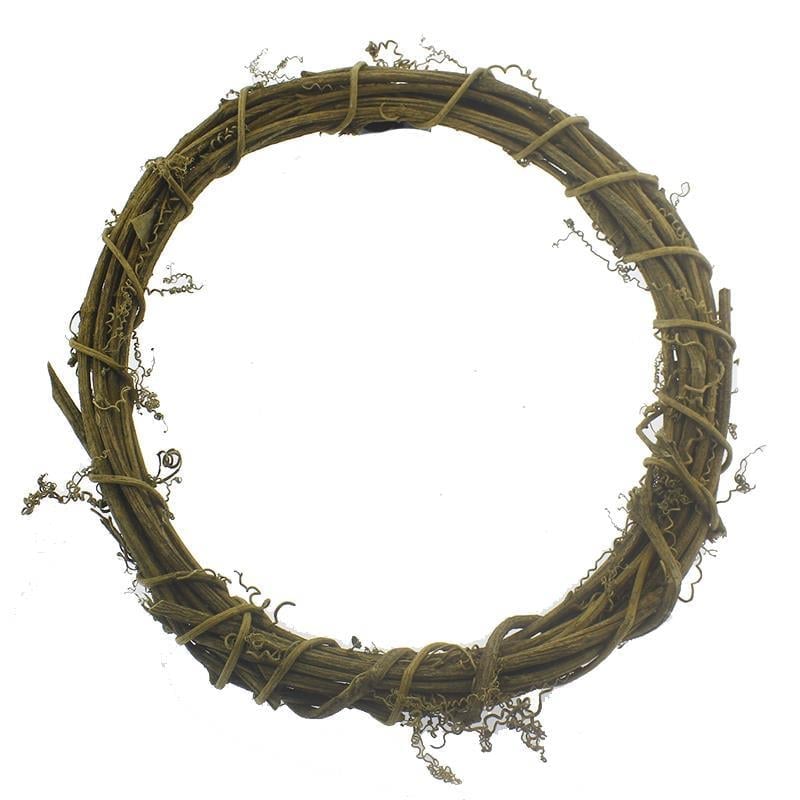 25cm Doğal Ahşap Kapı Süsü Çelenk 2,5cm Kalınlık