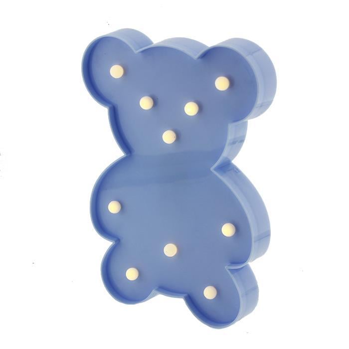 25cm Led Işıklı Plastik Ayıcık Gece Lambası