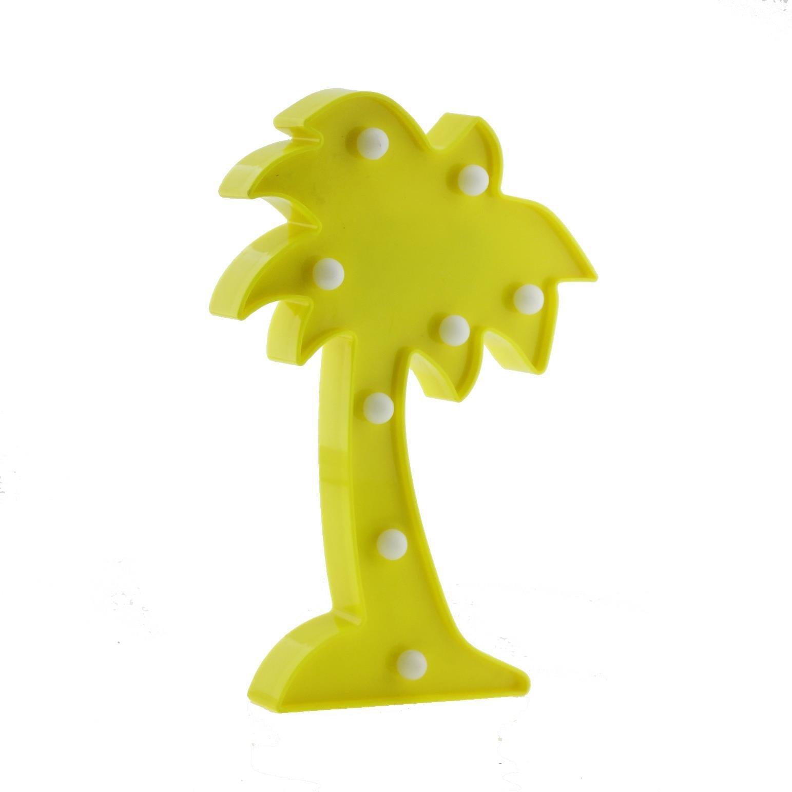 25cm Led Işıklı Plastik Palmiye Ağaç Gece Lambası