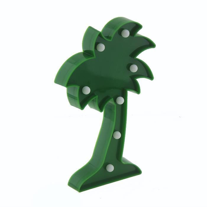 25cm Led Işıklı Plastik Palmiye Ağaç Gece Lambası