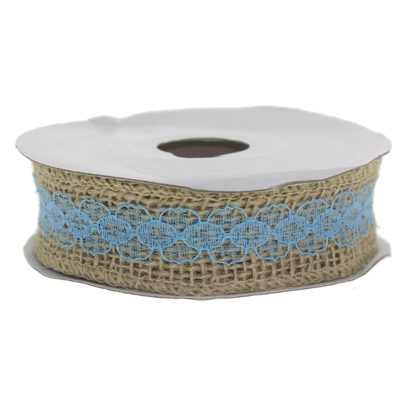 2,5cm X 4,5m Ortası Dantelli Doğal Rafya Kurdela