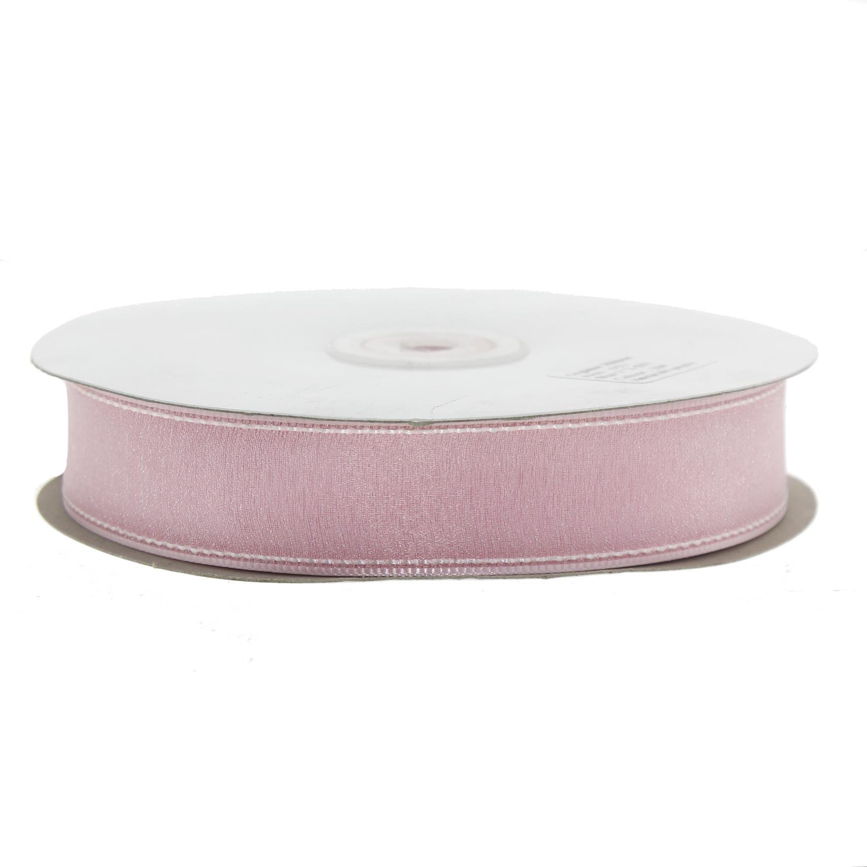 2,5cm x 45metre Kenarı Dikişli Organze Kumaş Kurdela