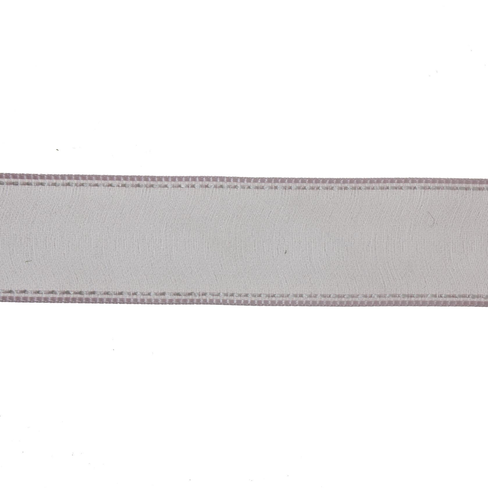 2,5cm x 45metre Kenarı Dikişli Organze Kumaş Kurdela