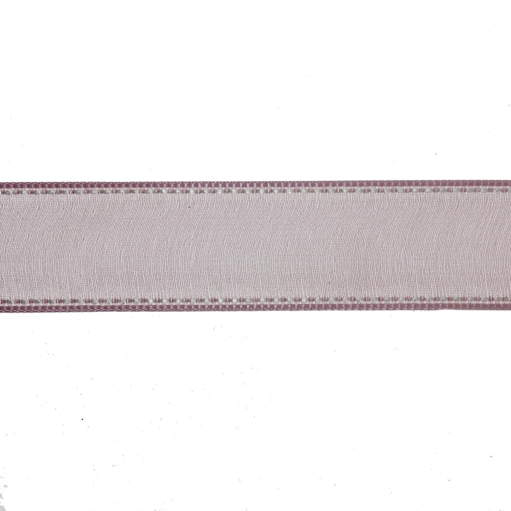 2,5cm x 45metre Kenarı Dikişli Organze Kumaş Kurdela