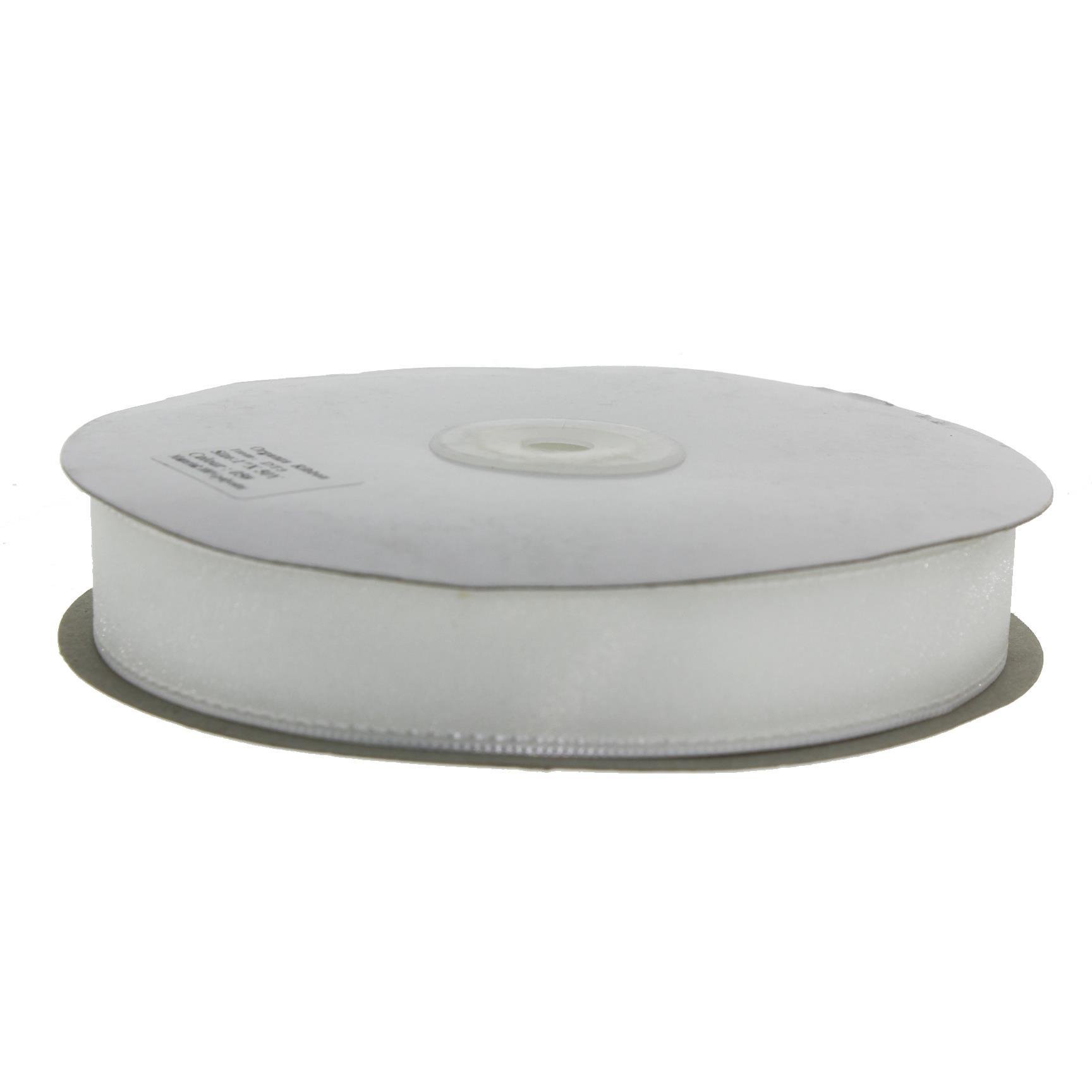 2,5cm x 45metre Kenarı Dikişli Organze Kumaş Kurdela