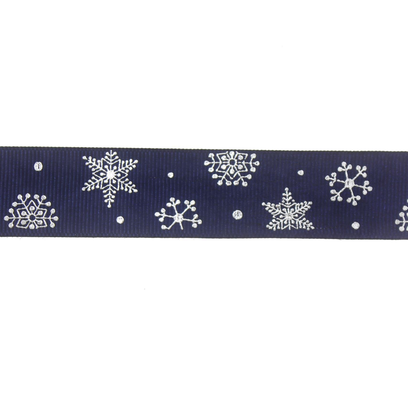 2,5cm x 5metre Kumaş Kurdela Kar Tanesi