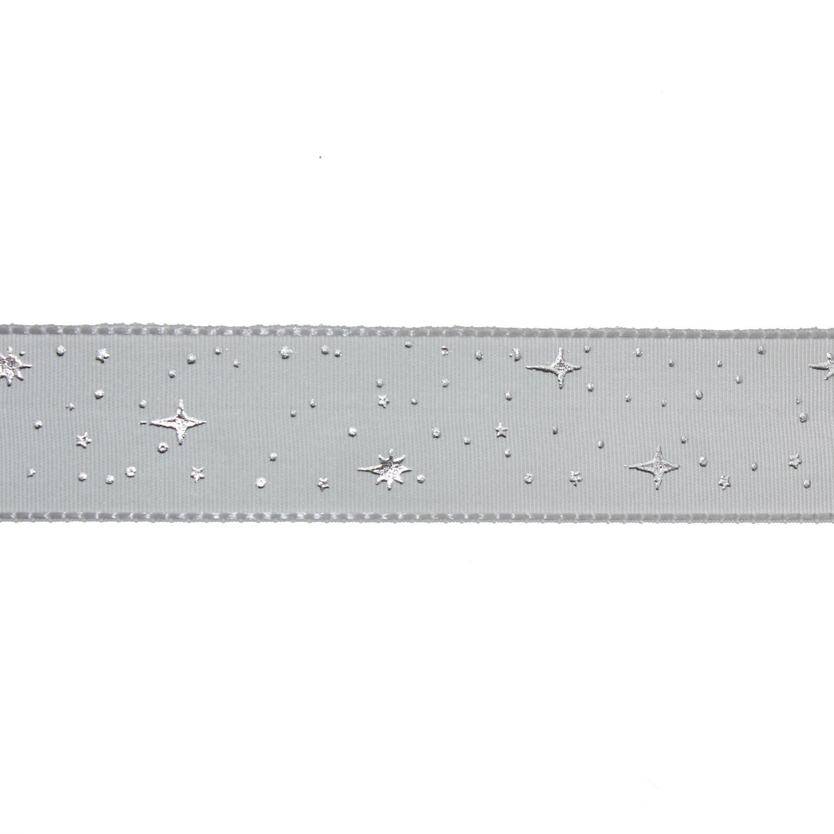 2,5cm x 5metre Parlak Yıldızlı Kumaş Kurdela